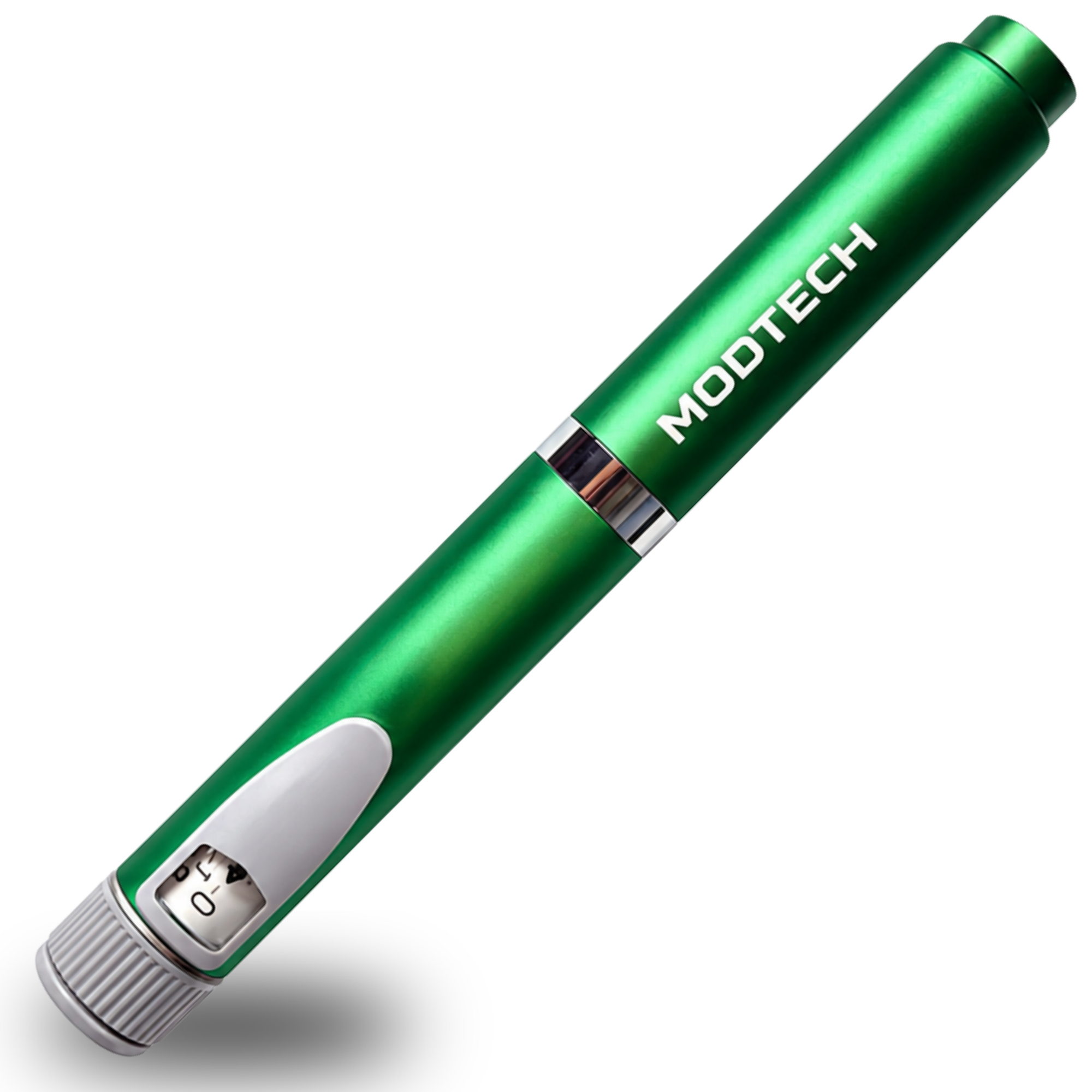 MODTECH V2 refillable research pen in green with 60-click dial