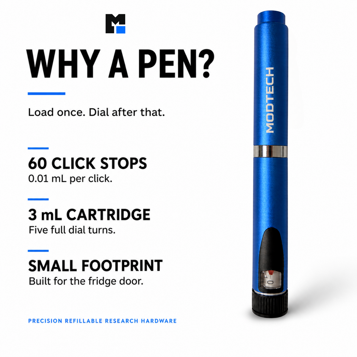 MODTECH V2 Refillable Research Pen — 3mL Cartridge Compatible