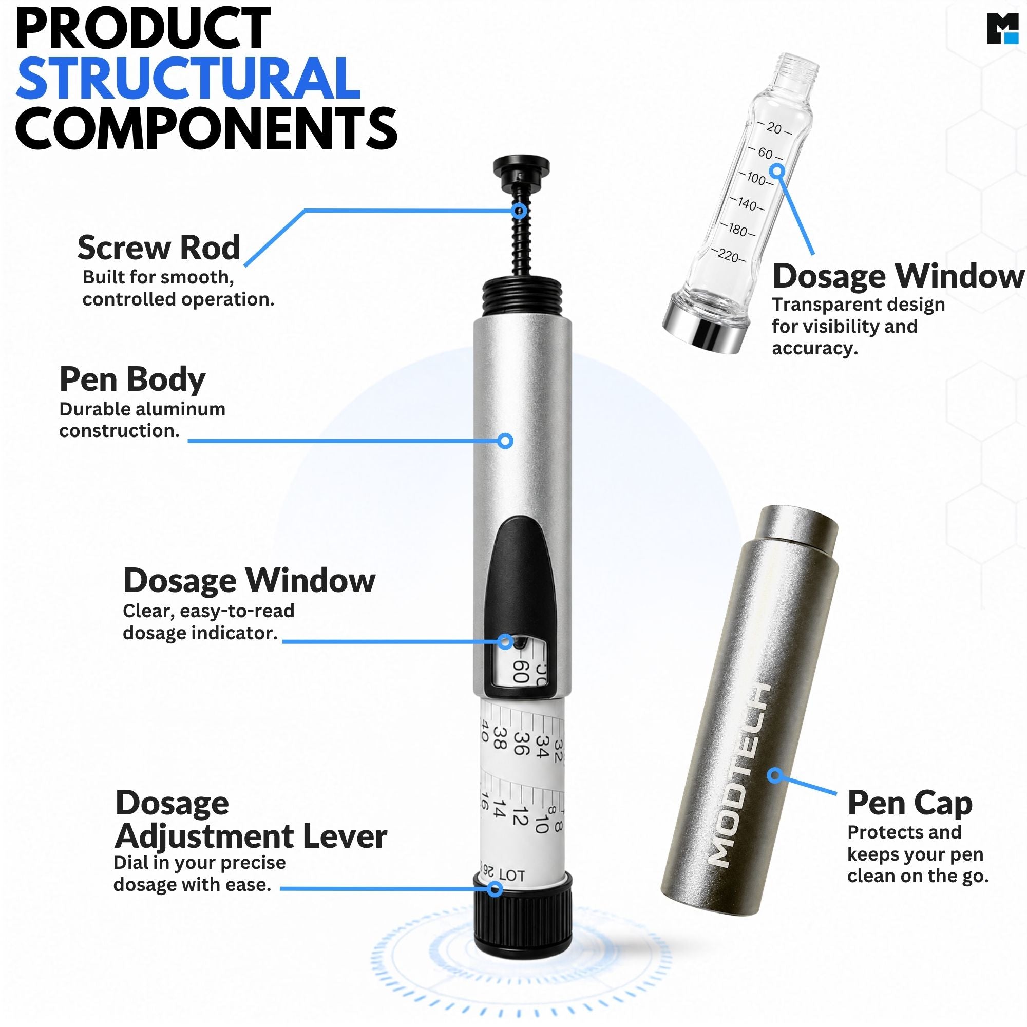 MODTECH V2 precision research pen (silver) — product detail