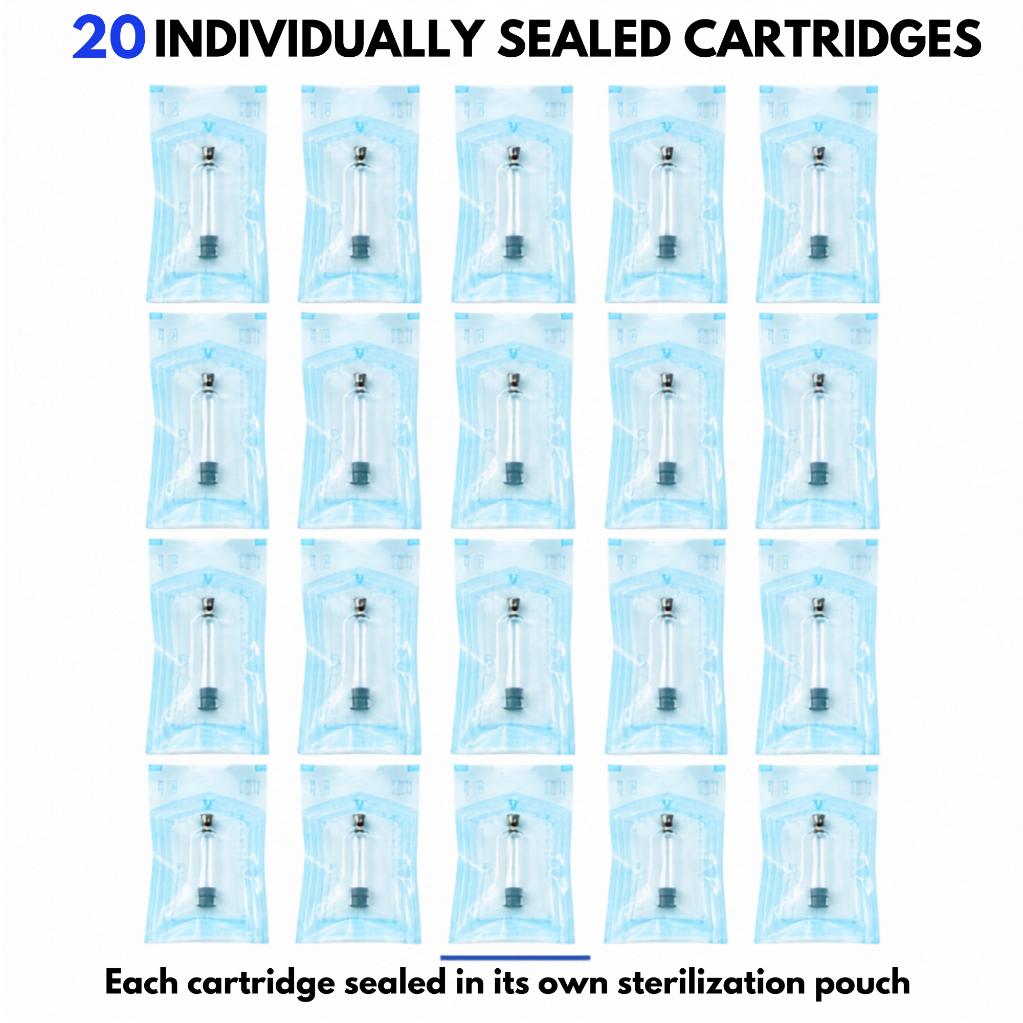 MODTECH Sterile 3mL Glass Cartridges — 10 or 20 Pack