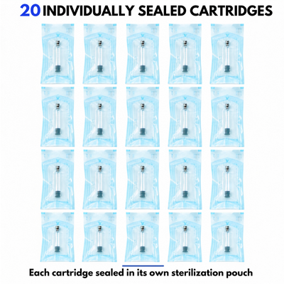 MODTECH Sterile 3mL Glass Cartridges — 10 or 20 Pack