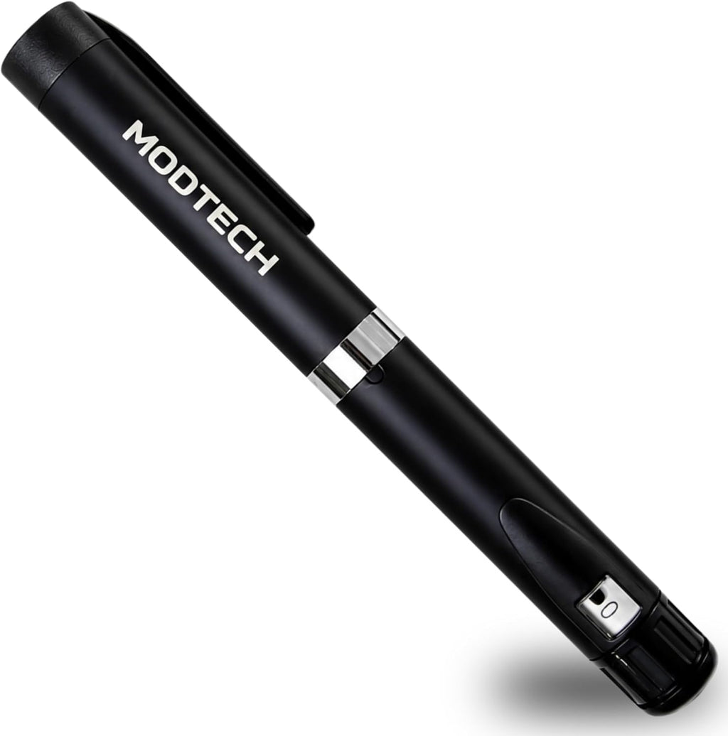 MODTECH V3 Premium Metal Research Pen with Precision Dial Up to 60 Units, Aluminum Body, Black