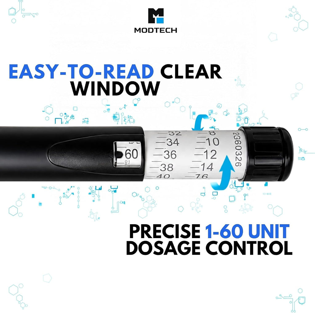 MODTECH V3 Research Pen shown with 3mL glass cartridge compatibility