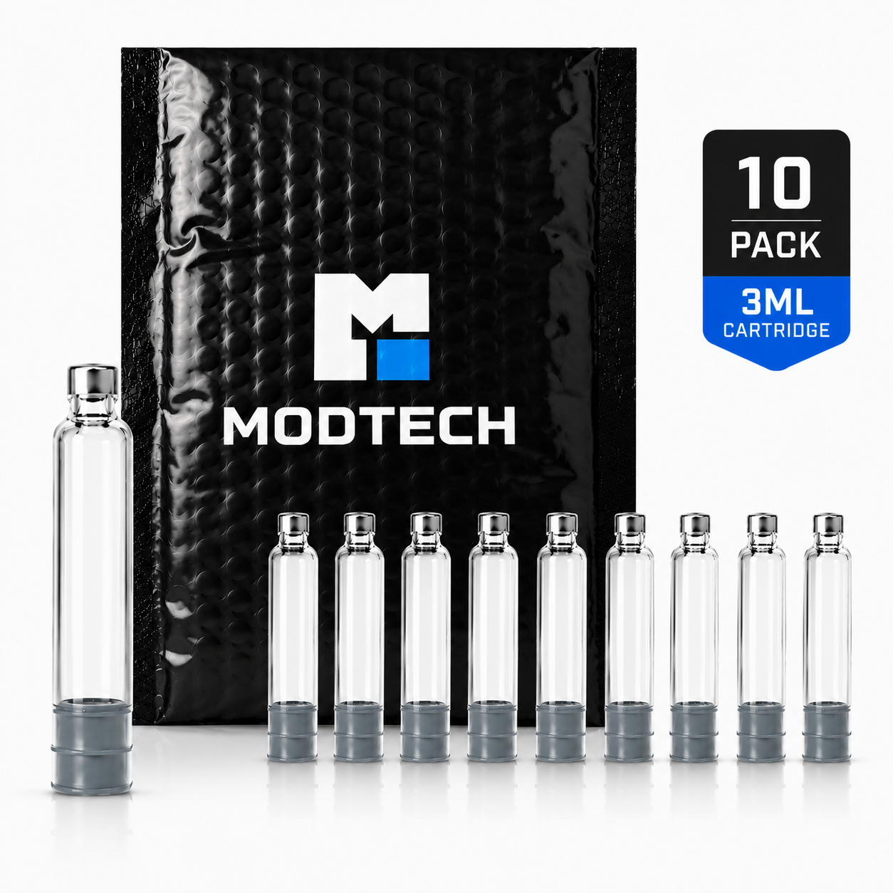 MODTECH Sterile 3mL Glass Cartridges — 10 or 20 Pack