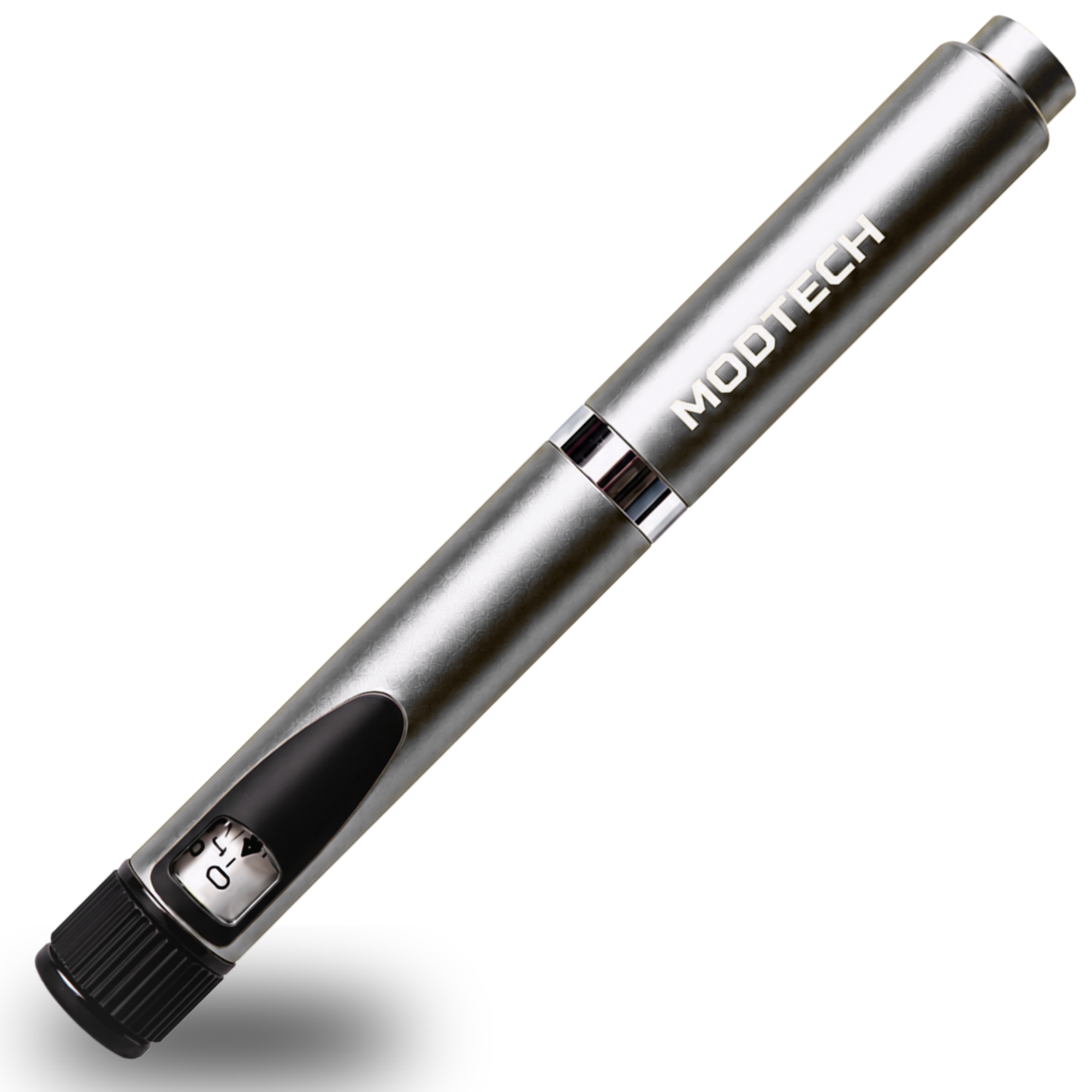 MODTECH V2 refillable research pen in silver with 60-click dial